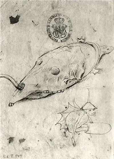 Turtle and a Winged Demon Hieronymus Bosch